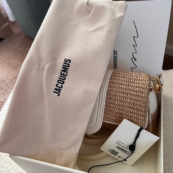 Jacquemus le petit bambimou ivory/natural raffia bag. - Picture 8 of 8